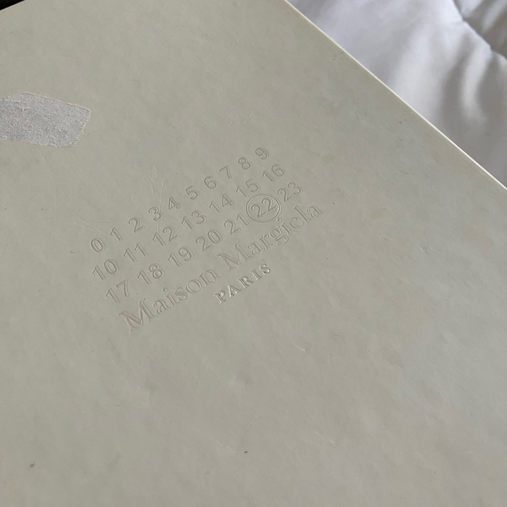 Gray and White Maison Margiela Sneakers